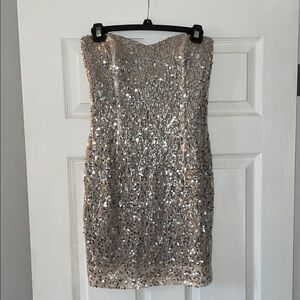 Trixxi Strapless Sequin Dress
